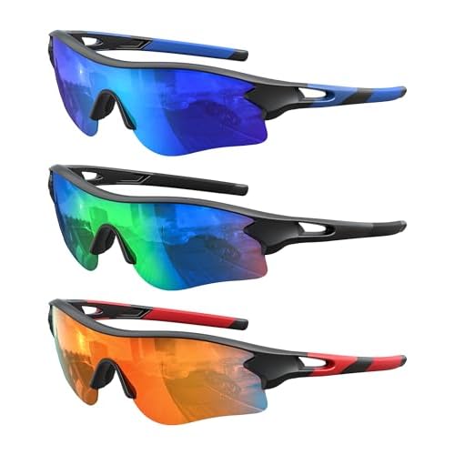 Polarized Sunglasses-Men-Women Running Sunglasses: Sports Sunglasses Mens Polarized Sun Glasses Cycling Fishing