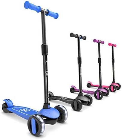 6KU Kids Scooter - Adjustable Height for Ages 3-10 | Extra-Wide PU LED Flash Wheels