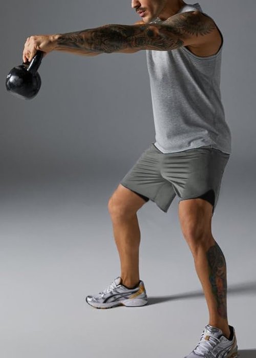 COOFANDY Men's 2-in-1 Running Shorts - Quick Dry Athletic Gym Shorts with Pockets | 2 Pack