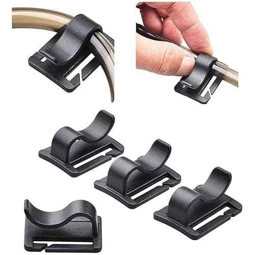 4pcs Black Water Bladder Tube Clips for Hydration Pack,Universal Hydration Pack Water Bladder Bag Beverage Tube Clip Outdoor Backpack Water Bladder Hose Hose Clip,Camping and Hiking Accessories