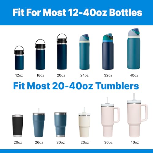 Water Bottle Handle Strap Compatible with Owala, Stanley, Handle Strap for Stanley Cup, Hydro Flask and Most 12-40oz Water Bottles