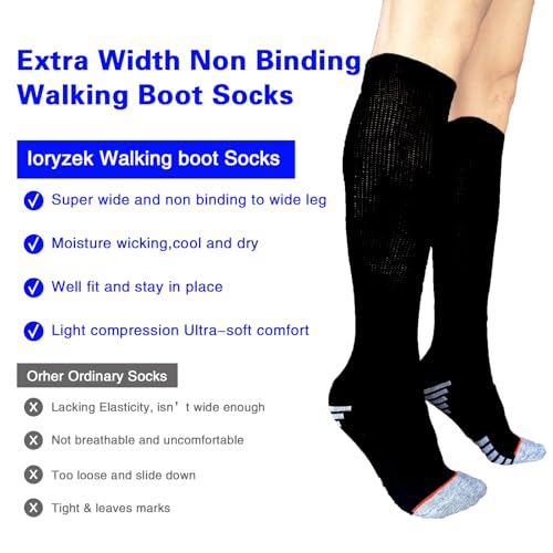 Walking Boot Socks air Cam Walker Cast Socks 2 Pairs Fracture Boot Brace Sock Surgical Orthopedics Sock for Men Women