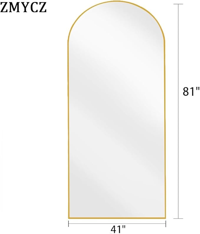 Floor Length Mirror, Wall Mounted Mirrors, Arched-Top Body Mirror
