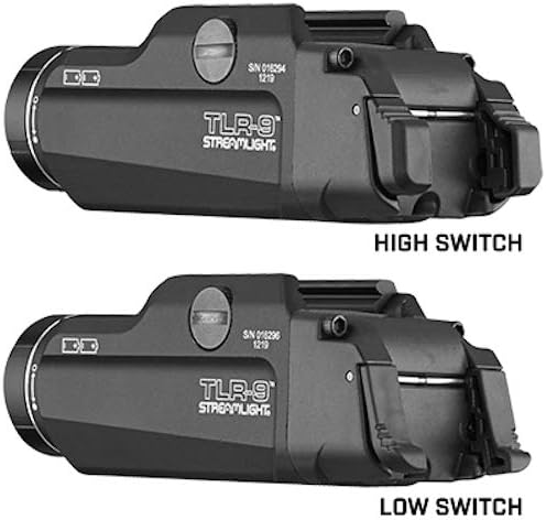 Streamlight TLR-9 Flex Tactical Light - Low-Profile Rail-Mounted with CR123A Batteries | Black