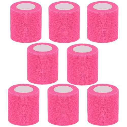Self Adhesive Bandage Wrap,2 Inch Pink Breathable Elastic Cohesive Bandages, Vet Wrap Sports Tape Bulk for First Aid Supplies, Wrist Sprains Protection