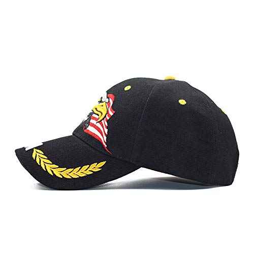 American USA-Flag-Cap Eagles-Trucker-Hat for Women Men Adjustable Caps Patriotic Hat Printing Baseball Cap Black