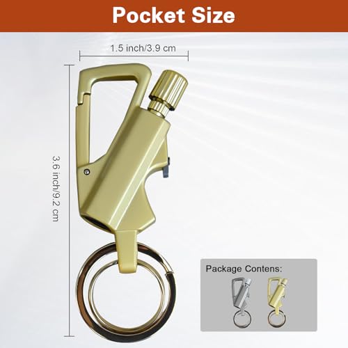 2 Pack Permanent Match Infinity Lighter, Permanent Match Infinity Lighter with Multitool Keychain Bottle Opener, Keychain Multitool for Camping & Hiking, Gift for Man