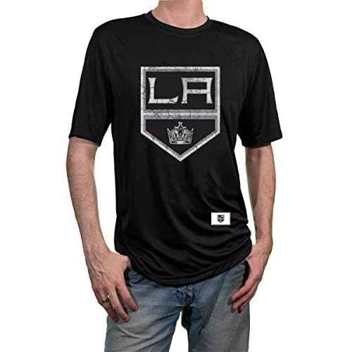 NHL Mens Loose Fit Performance Rashguard Wicking Short Sleeve Shirt