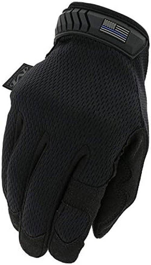 Mechanix Wear - Covert Tactical Gloves | Thin Blue Line Design, Large Size, Black Color