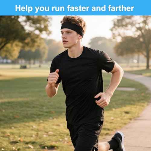 8 PCS Men's Sports Headbands & Sweat Bands, Made of Elastic and Cooling Fabric, Ideal Headbands for Men and Women's Running, Cycling, and Other Indoor and Outdoor Fitness Workouts