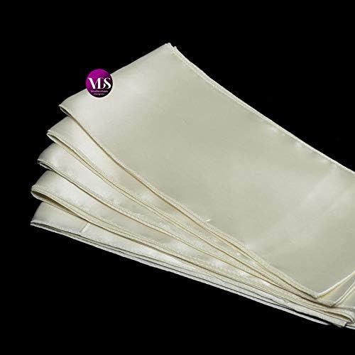 VDS Satin Chair Sashes Chair Cover Back Tie Sateen Bows Ribbon for Wedding Birthday Graduation Engagement Ceremony Event Party Banquet Venue Hotel All Dining Chair Decoration (125PC) (Ivory)