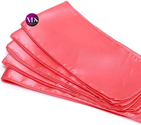 VDS Satin Chair Sashes Chair Cover Back Tie Sateen Bows Ribbon for Wedding Birthday Graduation Engagement Ceremony Event Party Banquet Venue Hotel All Dining Chair Decoration (75PC) (Coral)