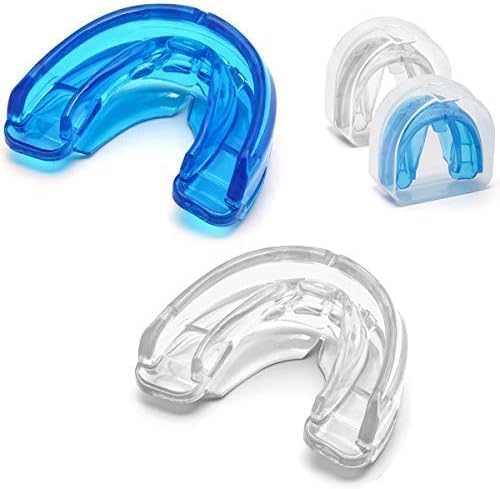 Coolrunner Mouth Guard - Double Braces Athletic Protection for Youth & Adults | Blue & Transparent