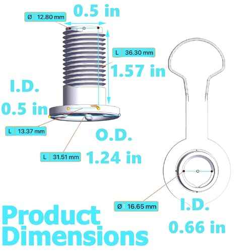 Cooler Drain Plug for 50, 58 and 82 Qt Xtreme Coolers - 1.5" Shaft Length