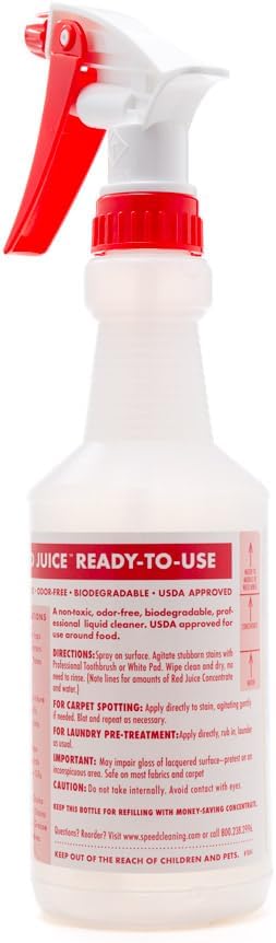Speed Cleaning Red Juice All-Purpose, Heavy Duty Cleaner & Degreaser, Non-Toxic, Concentrated Formula. Comes with 16 oz. Mixing Bottle.