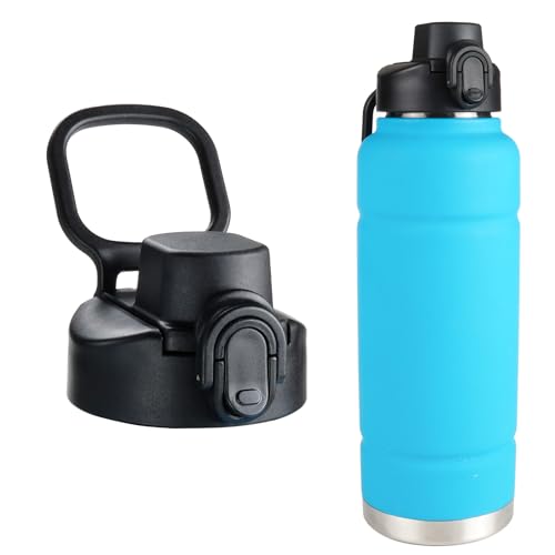 Auto Spout Lid for Bubba Trailblazer 24 32 40 oz Stainless Steel Water Bottle, Lid Compatible with Bubba Flo Kids 16oz Wide Mouth Water Bottle, Portable Replacement Cap