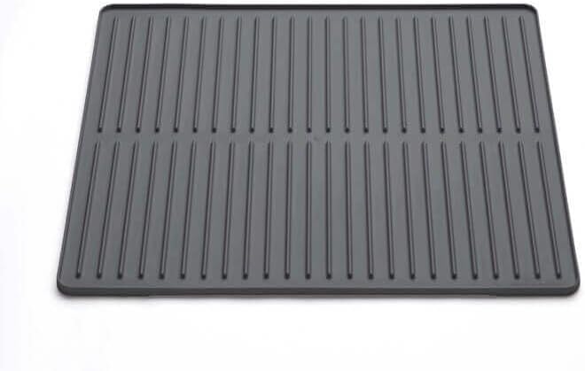 WeatherTech DishMat Drain- 16" x 18" Drip Dry Hand-Washed Dish Drying Mat, Slate