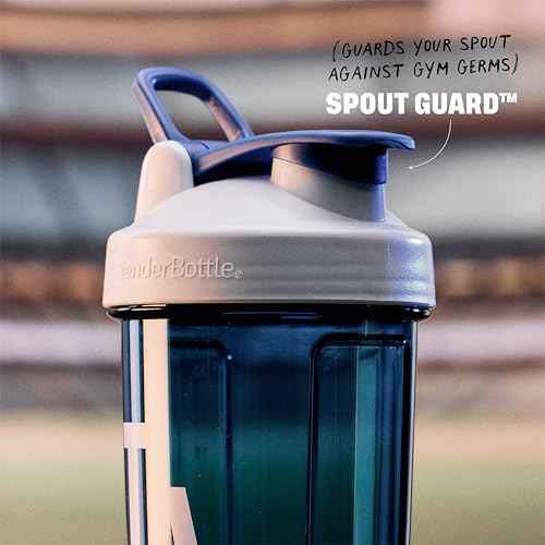 BlenderBottle Shaker Bottle Pro Series Perfect for Protein Shakes and Pre Workout, 28-Ounce, White/Blue (Los Angeles Dodgers)