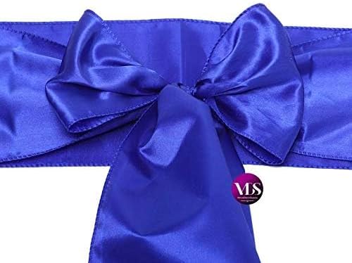 VDS Satin Chair Sashes Chair Cover Back Tie Sateen Bows Ribbon for Wedding Birthday Graduation Engagement Ceremony Event Party Banquet Venue Hotel All Dining Chair Decoration (25PC) (Royal Blue)