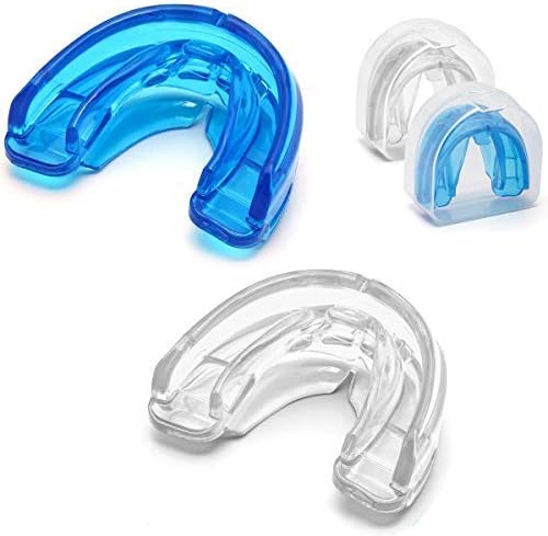 Coolrunner Mouth Guard - Double Braces Athletic Protection for Youth & Adults | Blue & Transparent