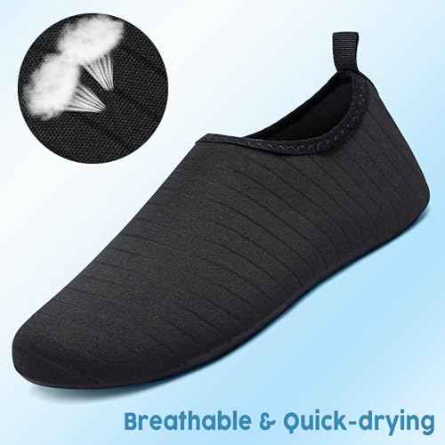 Metog Men Women Water Shoes Quick-Dry Aqua Socks Barefoot Slip-on for Beach Swim Sport Surf Yoga Exercise