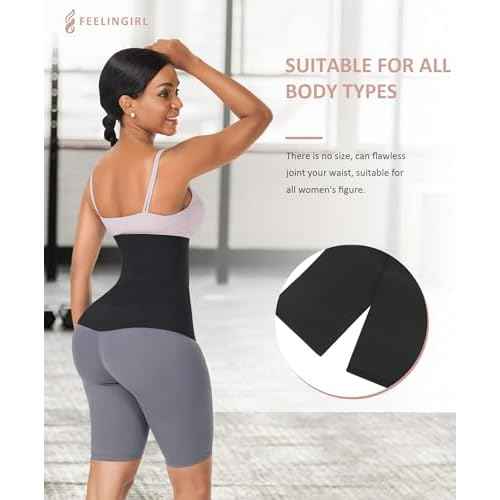 FeelinGirl Waist Trainer for Women Bandage Wrap Trimmer Belt Long Torso Tummy Wraps Belly Body Shaper Waist Trimmer Belt