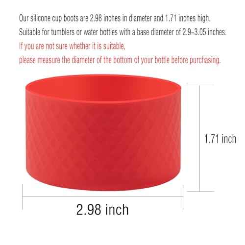 Silicone Boot for Stanley, Cup Boots Compatible with Stanley 40oz 30oz 20oz Tumbler, Cup Accessories Boot Red