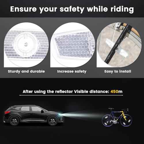 4Pcs Bike Spoke Reflectors, Bicycle Wheel Reflectors Bicycle Reflectors for Night Riding Safety Warning Spoke Reflector for Mountain Bikes & Road Bikes