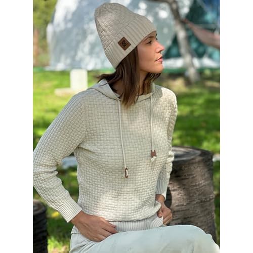 Zaitun Beanie Hats for Men and Women Winter Warm Waffle Knit Cap Comfort Thick Daily Rib Cap