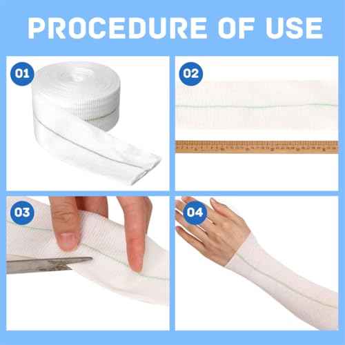Tubular Elastic Sport Bandage 2inch x 32.8 Feet Reusable Sleeve Stretch Dressing Retainer Gauze Stockinette Tubing for Arm Knees Legs