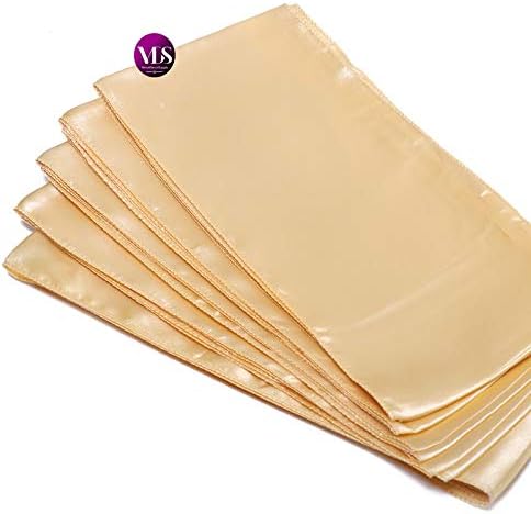 VDS Satin Chair Sashes Chair Cover Back Tie Sateen Bows Ribbon for Wedding Birthday Graduation Engagement Ceremony Event Party Banquet Venue Hotel All Dining Chair Decoration (150PC) (Beige)
