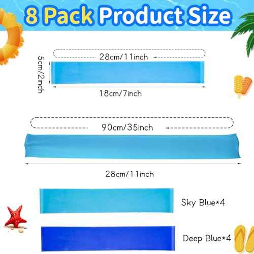 8 Pack Beach Towel Bands Stretchable for Cruise Chairs, Beach Band for Pool, 2025 Must Haves Cruise Accessories, Perfect Alternatives for Pool Lounge Chair Towel Clips