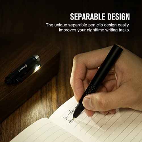 OLIGHT O'Pen Glow EDC Pen Light, 120 Lumens with Green Beam, Rechargeable LED Flashlight for Outdoor Uses, Writing, Adventure, Professional Business Gift(Black)