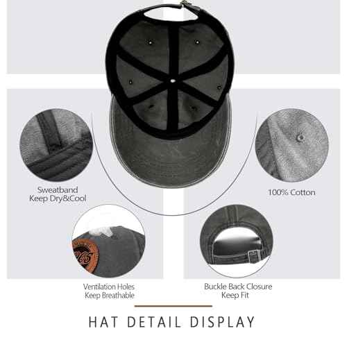 60th Birthday Gifts for Men Women 60 Year Old Gifts 1965 Birthday Vintage Hat 100% Cotton Baseball Cap