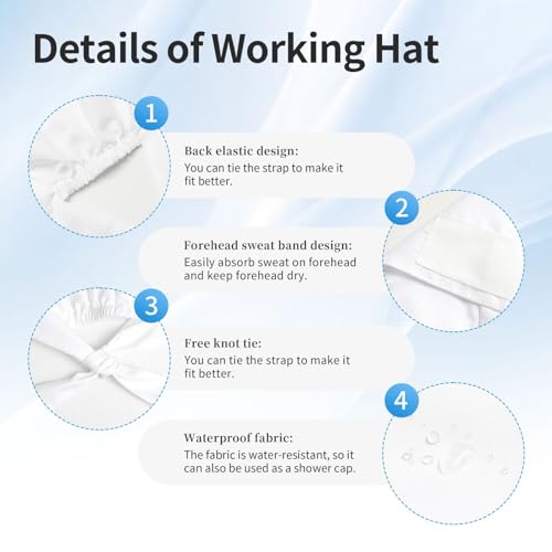 Working Cap Breathable Unisex Women Men Elastic Bandage Tie Back Hats Scrub Nursing Doctor Surgeon Cap