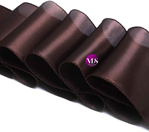 VDS Satin Chair Sashes Chair Cover back Tie Sateen Bows Ribbon for Wedding Birthday Graduation Engagement Ceremony Event Party Banquet Venue Hotel all Dining Chair Decoration (125PC) (Chocolate Brown)