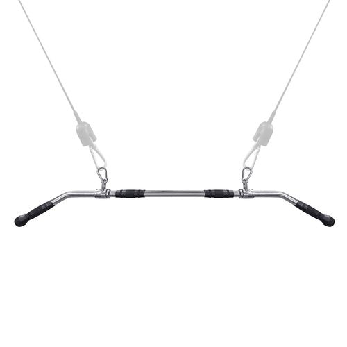 plzzree 48'' LAT Pull Down Bar: Rotating Double Hooks for Dual Pulley Cable Machine - Tricep Press Down Long Bar Pull Down Attachment for Home Gym