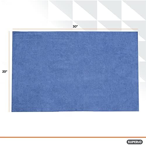 Superio Microfiber Squeegee Mopping Towel Extra Large Miracle Cloth 20 x 30 Streak Free Microfiber Floor Cloth-Rag for Cleaning House, Kitchen, Bathroom-Scratch Free- 6 Pack (205-1003)