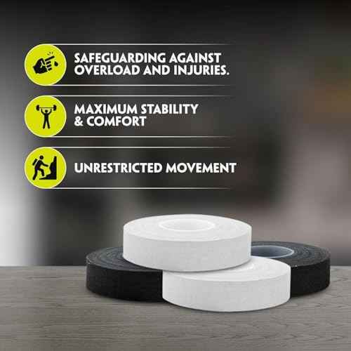 Finger Tape 2, 3, 6 or 12 Pack Black | Residue Free Skin Friendly Strong Athletic Sports Tapes | 0.5¡± x 45 Feet for Rock Climbing Martial Arts (2, Black)