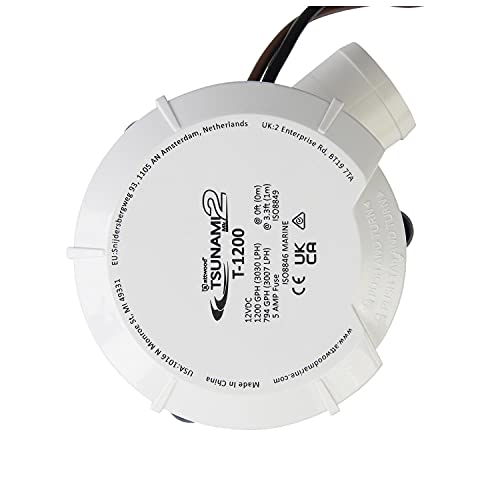 Attwood Tsunami MK2 1200 GPH 12-Volt Thred Manual Bilge Pump