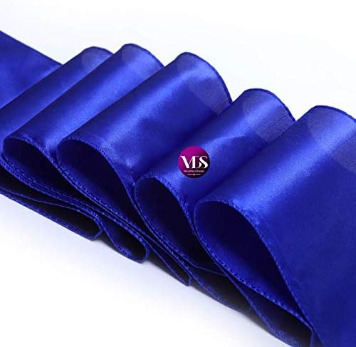 VDS Satin Chair Sashes Chair Cover Back Tie Sateen Bows Ribbon for Wedding Birthday Graduation Engagement Ceremony Event Party Banquet Venue Hotel All Dining Chair Decoration (300PC) (Royal Blue)