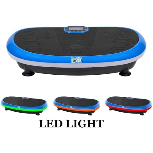 Fitvids Vibration Plate Exercise Machine Workout Vibration Fitness Platform with Resistance Loops and Resistance Band,Various Sizes