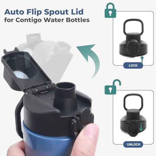 Water Bottle Lid Replacement Fit for Contigo Water Bottles 20oz 24oz and 32oz, Leak-Proof and Dishwasher Save 1Pack
