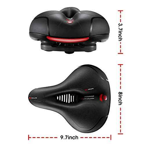 Comfortable Seat Cushion for Men Women with Dual Shock Absorbing Ball Memory Foam Waterproof Wide Bicycle Saddle Fit for Road Bikes