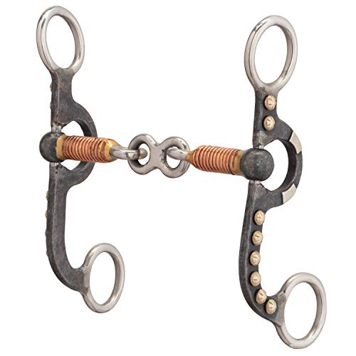 Weaver Leather 4-5/8" Pony Bit, 3-Piece Dogbone Mouth, Buffed Black