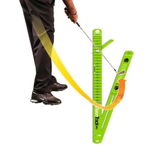 GOLFERDOC Golf Swing Training Aid Alignment VisionTrack Trainer Green