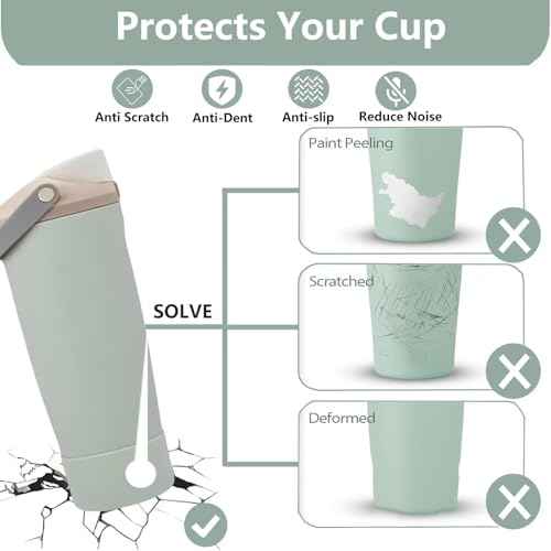 2PCS Silicone Boots for Owala 30oz & 40oz FreeSip Sway Bottles & Tumblers, Protective Anti-Slip Bottom Cover Sleeve for Freesip Sway Tumbler and Bottle Accessories