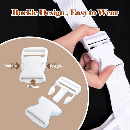 Arm Sling for Broken Arm Torn Rotator Cuff Shoulder Elbow Wrist Injury Mesh Adults Support Brace for Men and Women (White)