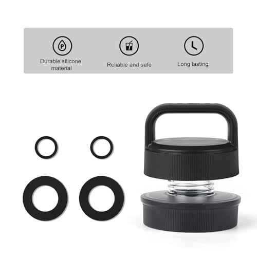 4PCS Gasket Replacement for YETI Yonder 20/25/34/50 oz Water Bottle, Silicone Sealing Ring Gaskets Seal Parts Leak-Proof Tumbler Lid O Ring Replacement BPA Free