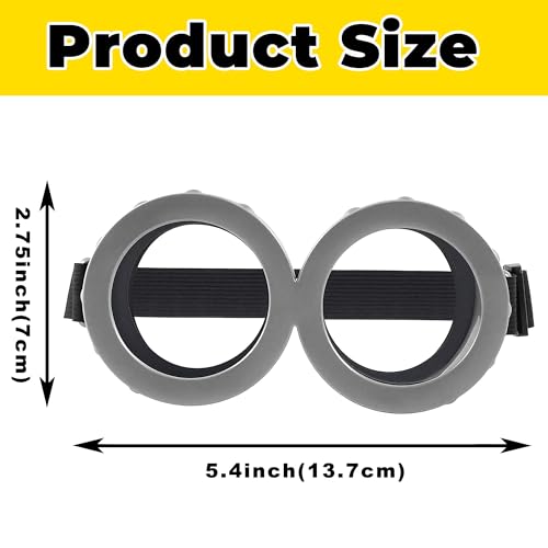 2 Pack Halloween Goggles for Adult Kids Round Goggles Glasses Costume Accessories for Men Women Cosplay Party Set